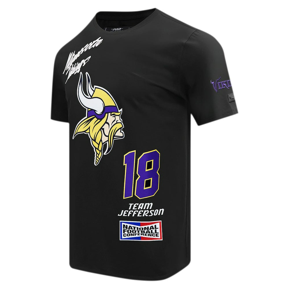 Justin Jefferson Minnesota Vikings Pro Standard Fast Lane Name & Number Player T-Shirt - Black - NFL