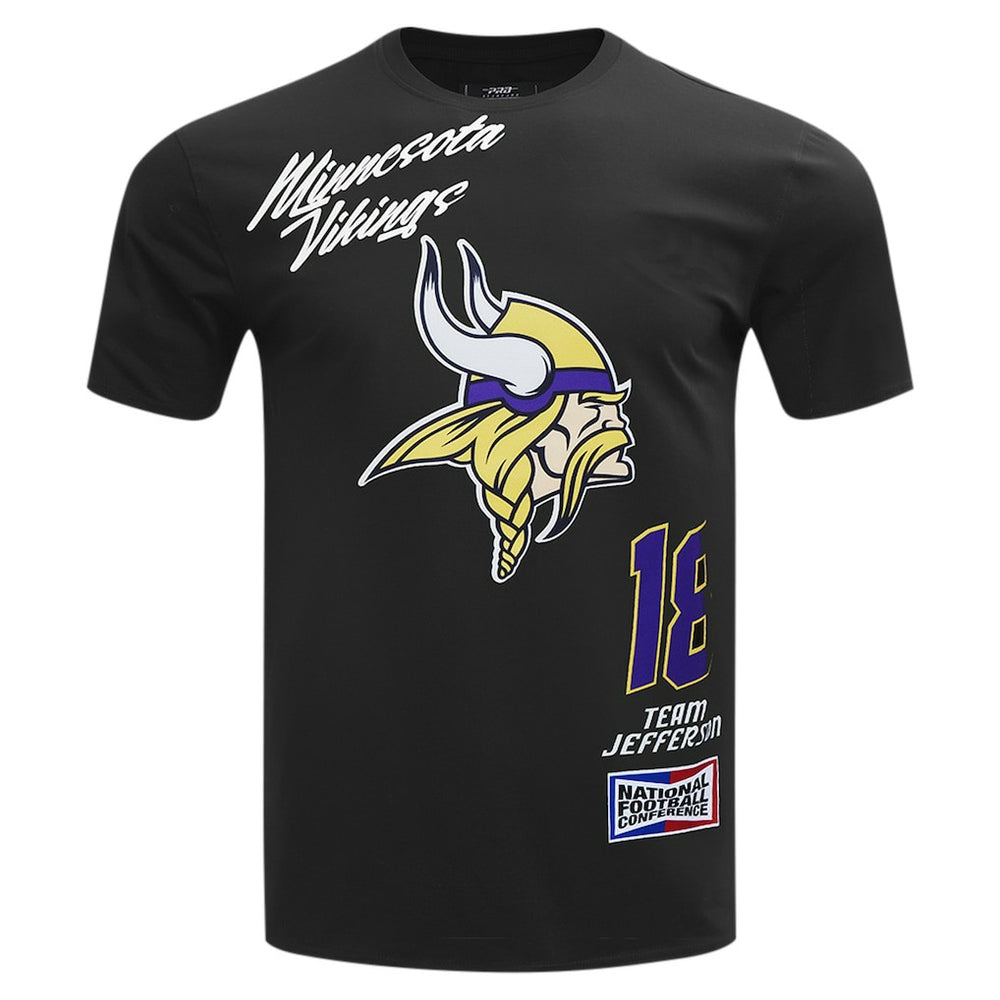 Justin Jefferson Minnesota Vikings Pro Standard Fast Lane Name & Number Player T-Shirt - Black - NFL