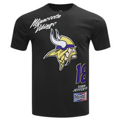 Justin Jefferson Minnesota Vikings Pro Standard Fast Lane Name & Number Player T-Shirt - Black - NFL