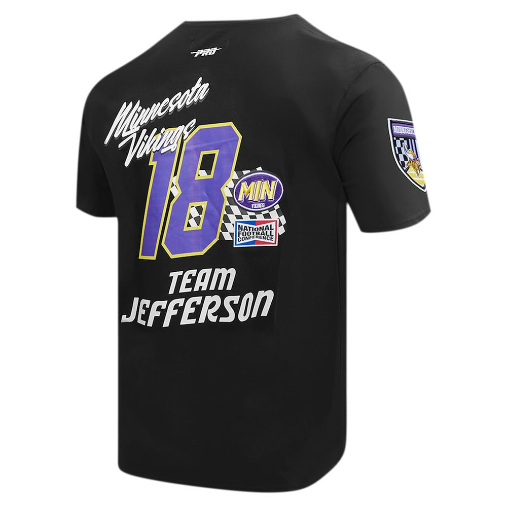 Justin Jefferson Minnesota Vikings Pro Standard Fast Lane Name & Number Player T-Shirt - Black - NFL