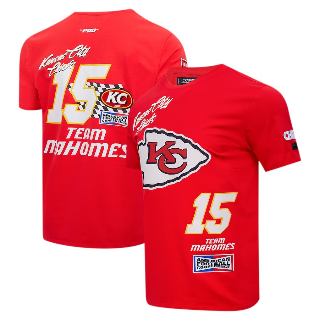 Patrick Mahomes Kansas City Chiefs Pro Standard Fast Lane Name & Number Player T-Shirt - Red - NFL
