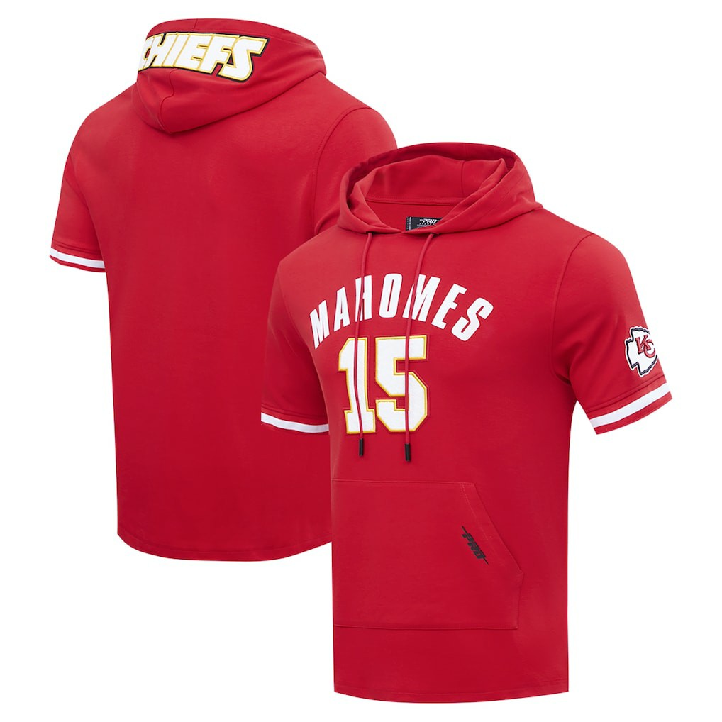 Patrick Mahomes Kansas City Chiefs Pro Standard Player Name & Number Hoodie T-Shirt - Red - NFL