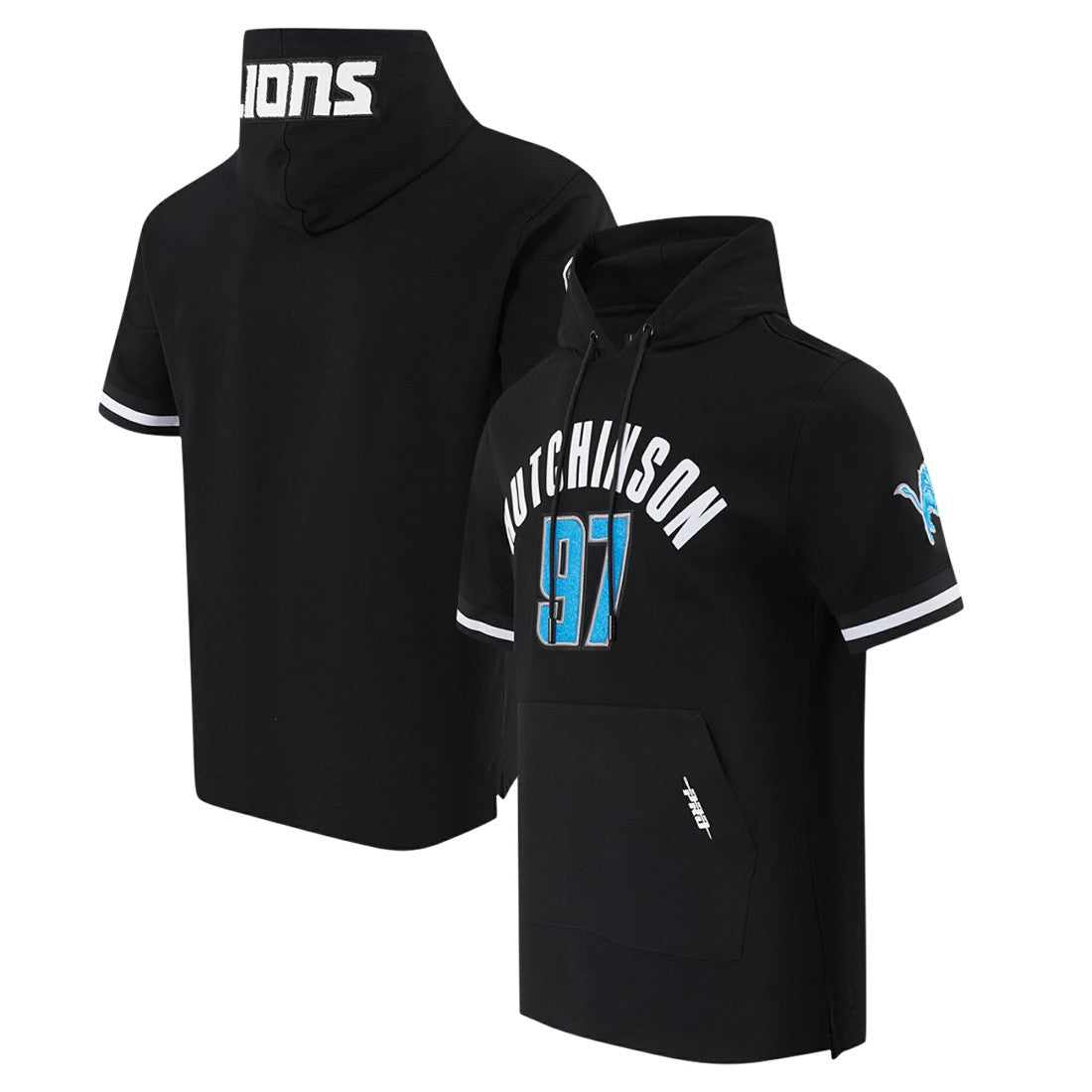 Aidan Hutchinson Detroit Lions Pro Standard Player Name & Number Hoodie T-Shirt - Black - NFL
