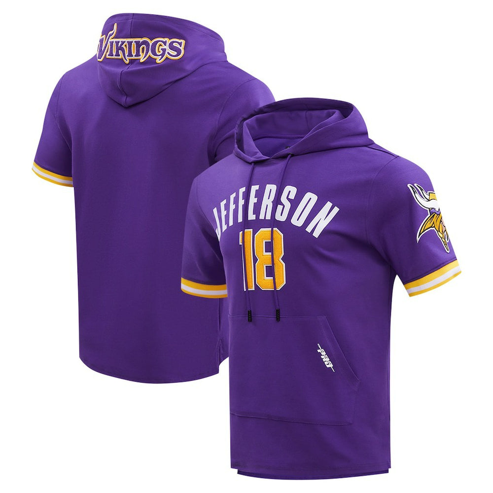 Justin Jefferson Minnesota Vikings Pro Standard Player Name & Number Hoodie T-Shirt - Purple - NFL