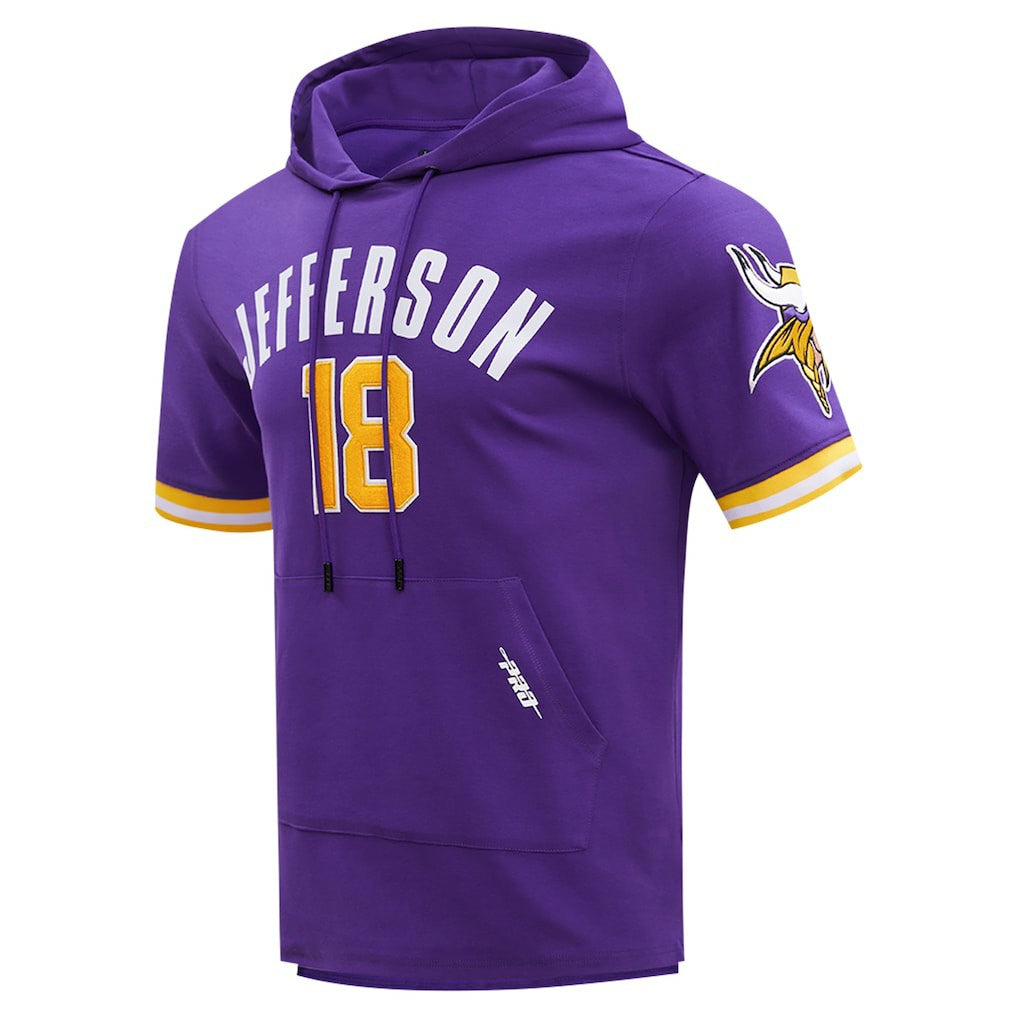 Justin Jefferson Minnesota Vikings Pro Standard Player Name & Number Hoodie T-Shirt - Purple - NFL