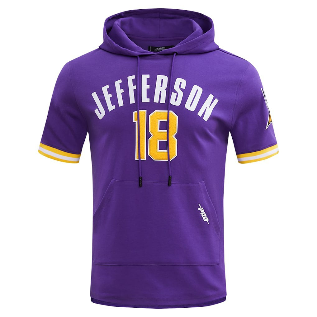 Justin Jefferson Minnesota Vikings Pro Standard Player Name & Number Hoodie T-Shirt - Purple - NFL