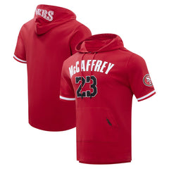 Christian McCaffrey San Francisco 49ers Pro Standard Player Name & Number Hoodie T-Shirt - Scarlet - NFL