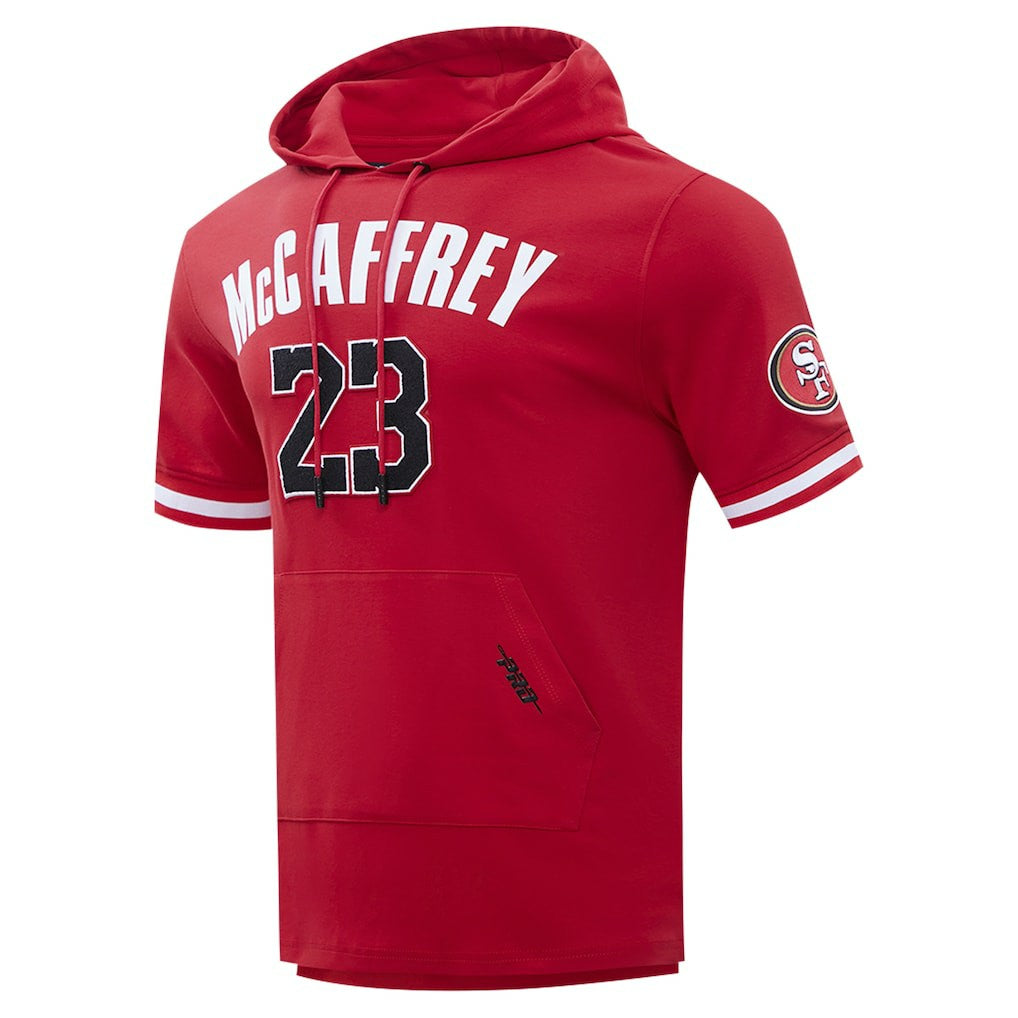 Christian McCaffrey San Francisco 49ers Pro Standard Player Name & Number Hoodie T-Shirt - Scarlet - NFL