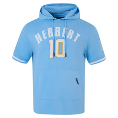 Justin Herbert Los Angeles Chargers Pro Standard Player Name & Number Hoodie T-Shirt - Powder Blue - NFL