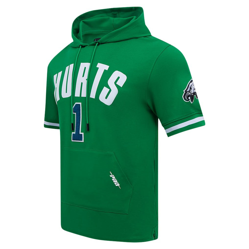 Jalen Hurts Philadelphia Eagles Pro Standard Player Name & Number Hoodie T-Shirt - Kelly Green - NFL