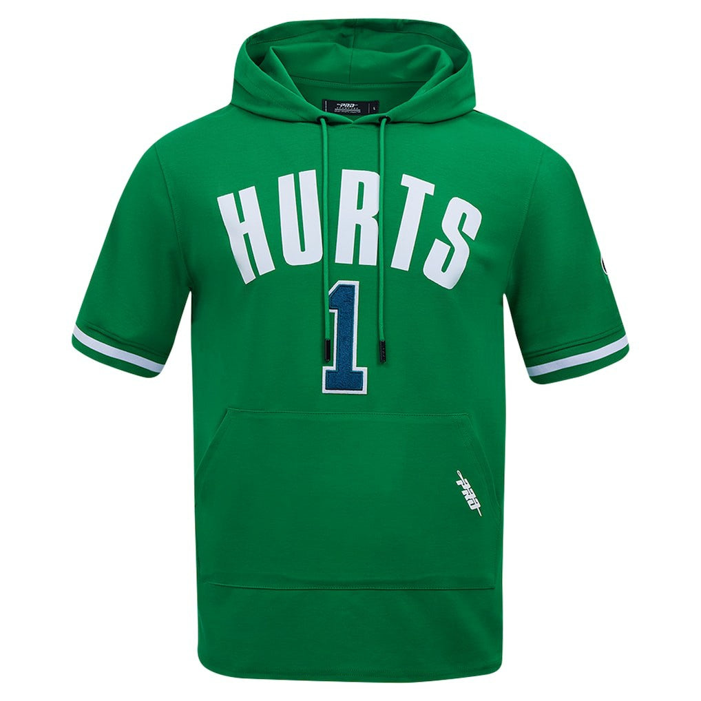 Jalen Hurts Philadelphia Eagles Pro Standard Player Name & Number Hoodie T-Shirt - Kelly Green - NFL