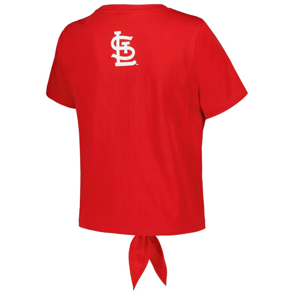 St. Louis Cardinals The Wild Collective Women's Twist Front T-Shirt for sale