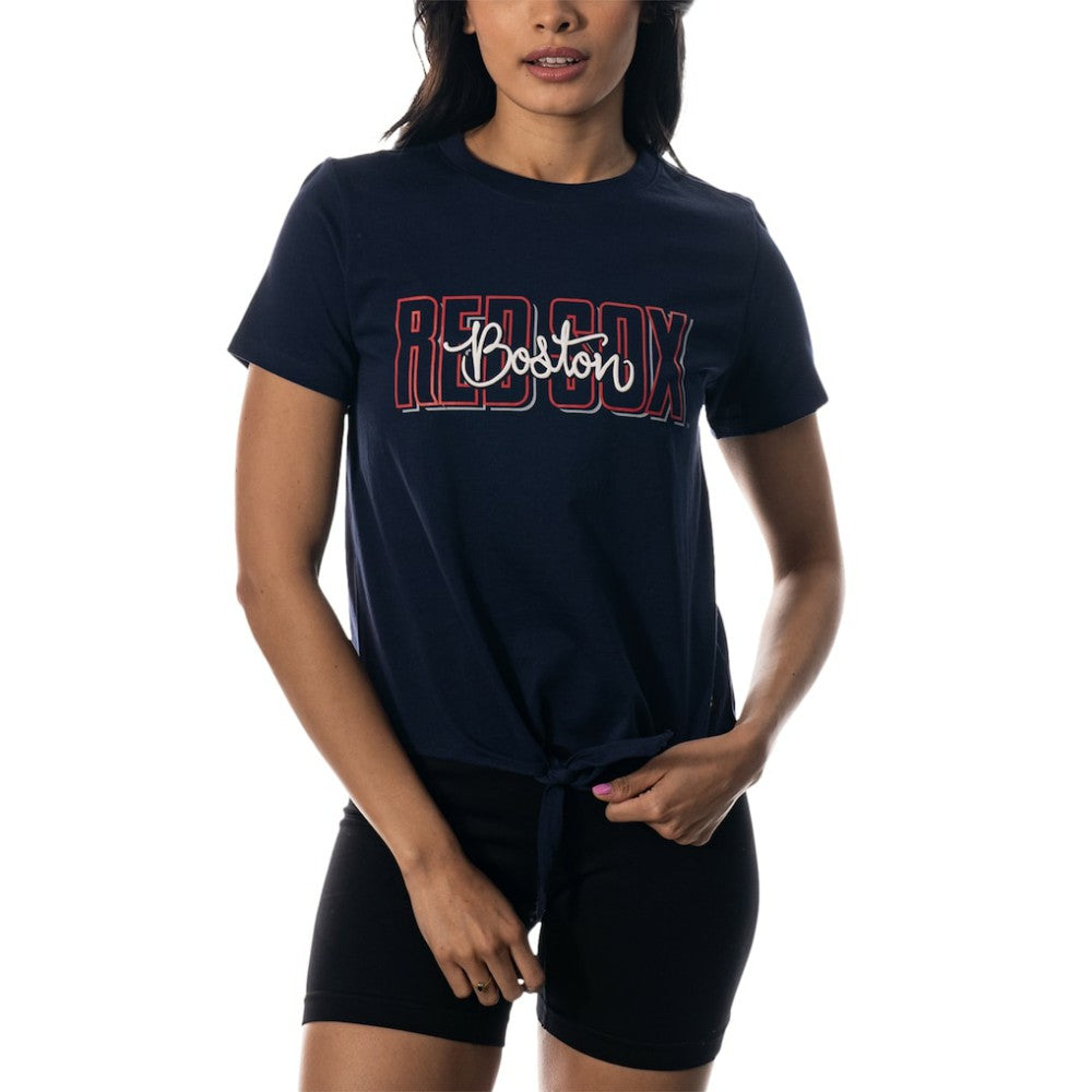Boston Red Sox The Wild Collective Women's Twist Front T-Shirt Near Me