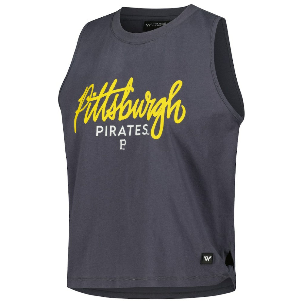 Pittsburgh Pirates The Wild Collective Women's Side Knot Tank Top for sale