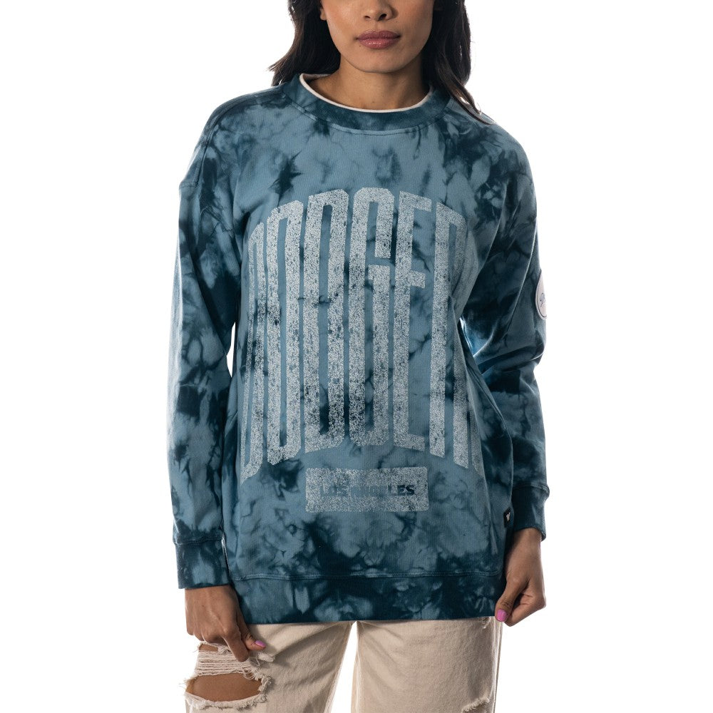 Los Angeles Dodgers The Wild Collective Women's Overdyed Pullover Sweatshirt Near Me