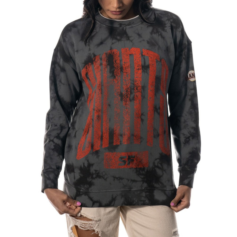 San Francisco Giants The Wild Collective Women's Overdyed Pullover Sweatshirt Near Me