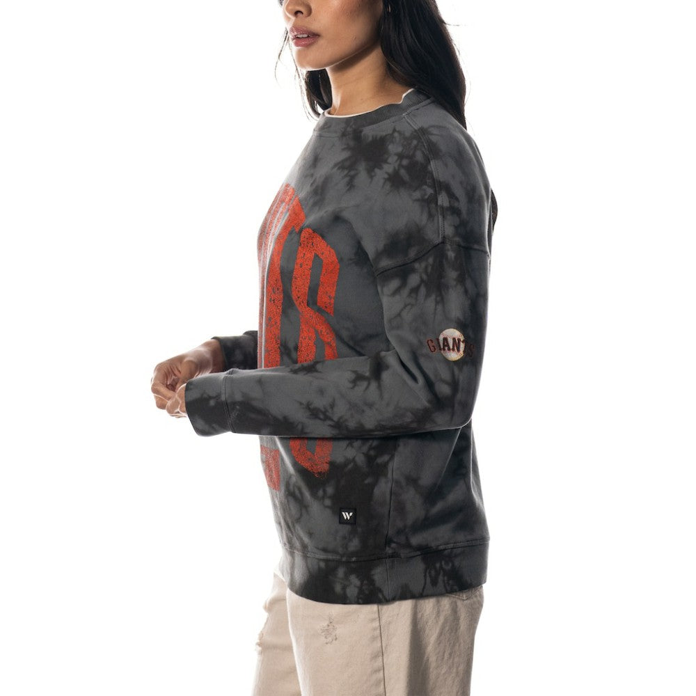 San Francisco Giants The Wild Collective Women's Overdyed Pullover Sweatshirt Near Me
