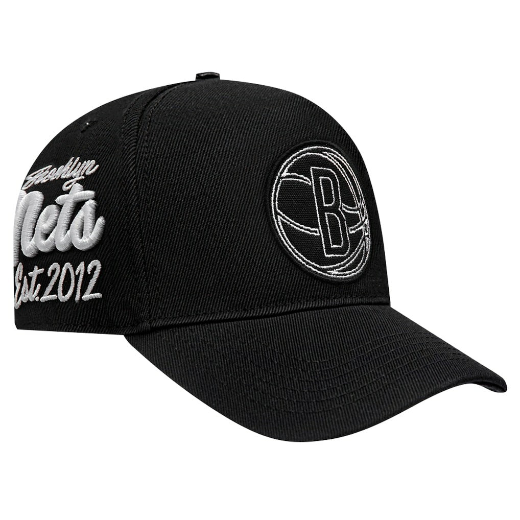 Brooklyn Nets Pro Standard Paint the City Pinch Front Snapback Hat Black