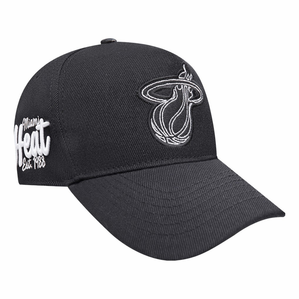 Miami Heat Pro Standard Paint the City Pinch Front Snapback Hat Black