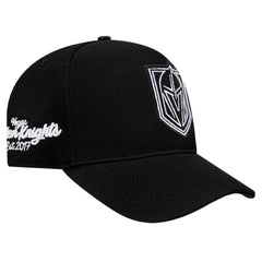 Vegas Golden Knights Pro Standard Paint the City Pinch Front Snapback Hat - Black | NHL Lifestyle