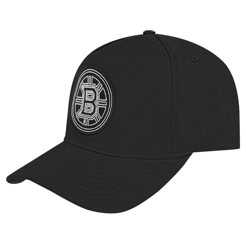 Boston Bruins Pro Standard Paint the City Pinch Front Snapback Hat - Black | NHL Clearance