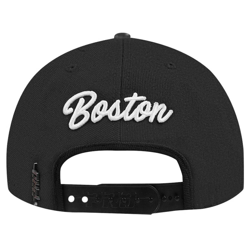 Boston Bruins Pro Standard Paint the City Pinch Front Snapback Hat - Black | NHL Clearance