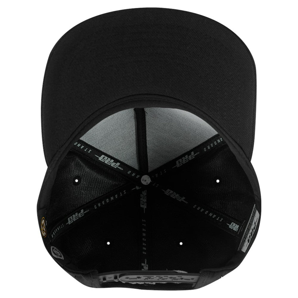 Boston Bruins Pro Standard Paint the City Pinch Front Snapback Hat - Black | NHL Clearance