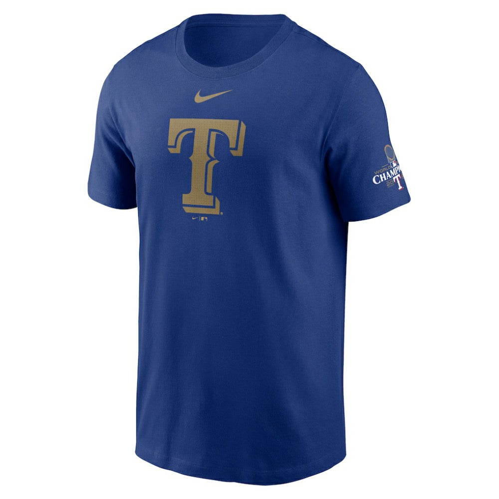 Texas Rangers Nike 2024 Gold Collection Logo T-Shirt Online