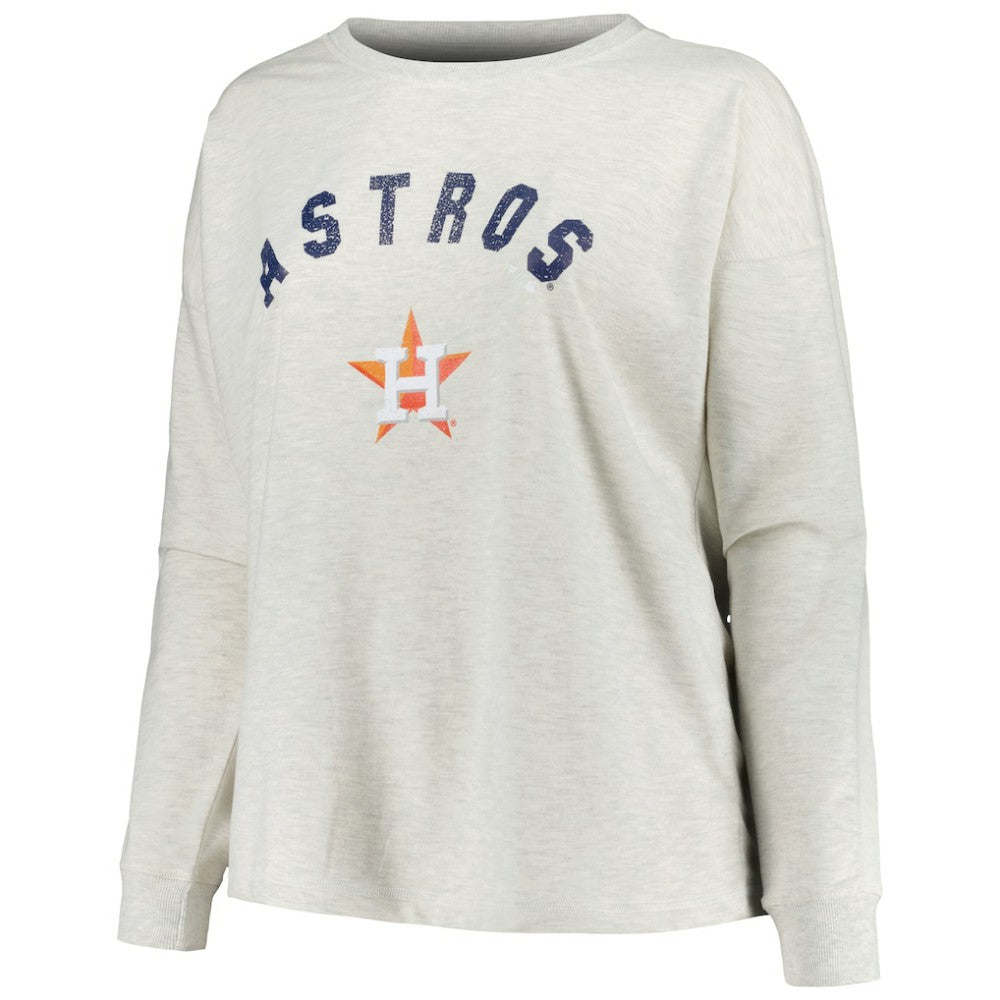 Houston Astros Profile Women's Plus Size French Terry Pullover Sweatshirt Sale