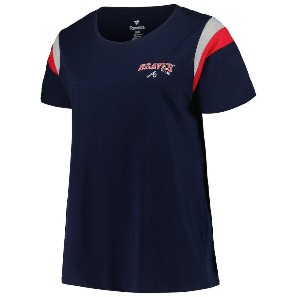 Atlanta Braves Profile Women's Plus Size Scoop Neck T-Shirt Outlet