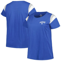 Los Angeles Dodgers Profile Women's Plus Size Scoop Neck T-Shirt Sale