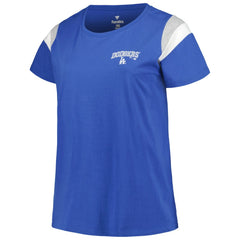 Los Angeles Dodgers Profile Women's Plus Size Scoop Neck T-Shirt Sale