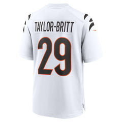 Cam Taylor-Britt Cincinnati Bengals Game Jersey - White - Nike