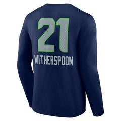 Devon Witherspoon Seattle Seahawks Team Wordmark Player Name & Number Long Sleeve T-Shirt - College Navy - NFL
