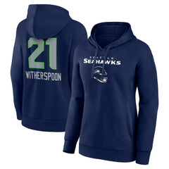 Devon Witherspoon Seattle Seahawks Women's Team Wordmark Player Name & Number Pullover Hoodie - College Navy - NFL