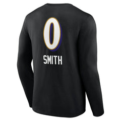 Roquan Smith Baltimore Ravens Team Wordmark Player Name & Number Long Sleeve T-Shirt - Black - NFL
