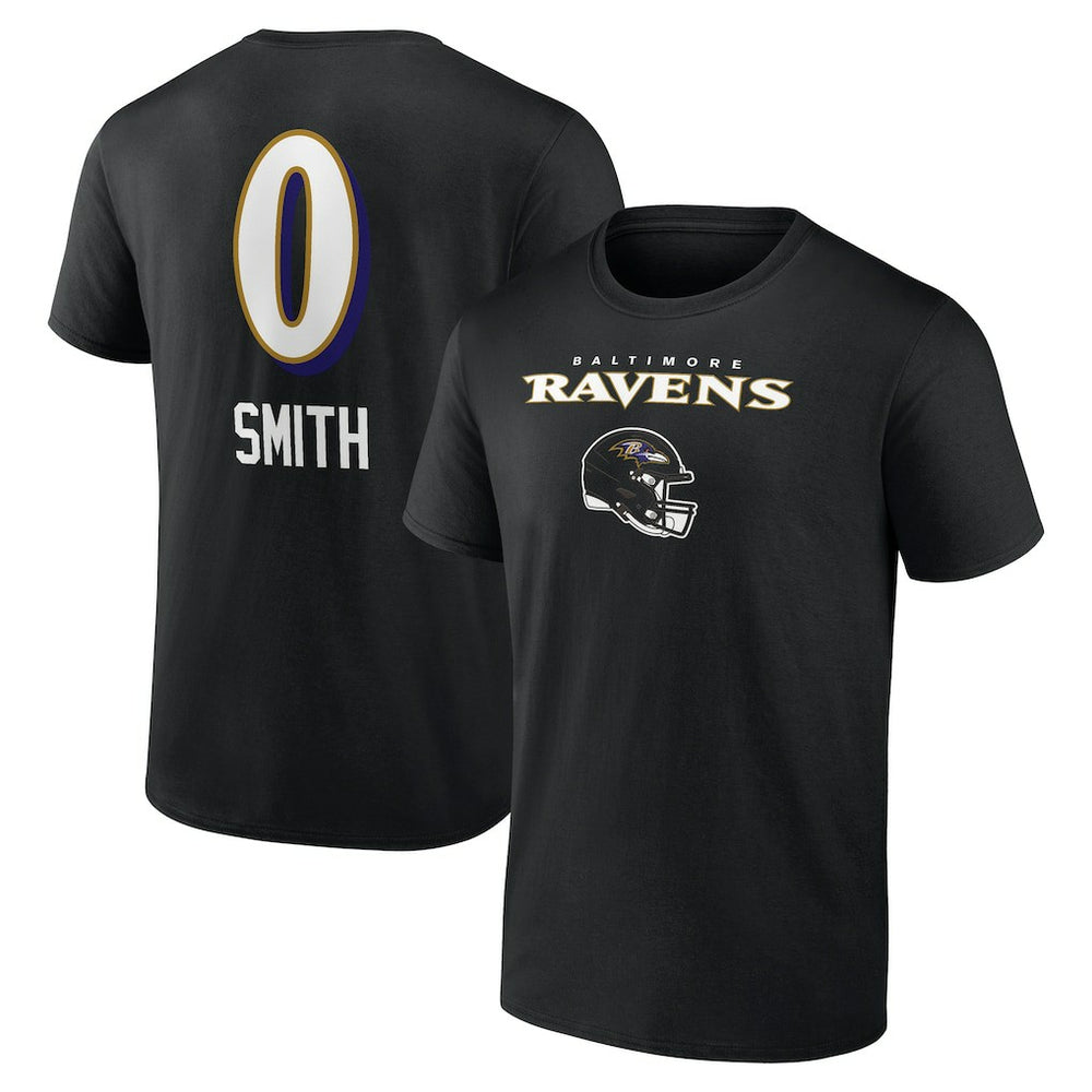 Roquan Smith Baltimore Ravens Team Wordmark Player Name & Number T-Shirt - Black - NFL