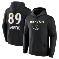 Mark Andrews Baltimore Ravens Team Wordmark Player Name & Number Pullover Hoodie - Black - NFL