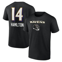 Kyle Hamilton Baltimore Ravens Team Wordmark Player Name & Number T-Shirt - Black - NFL