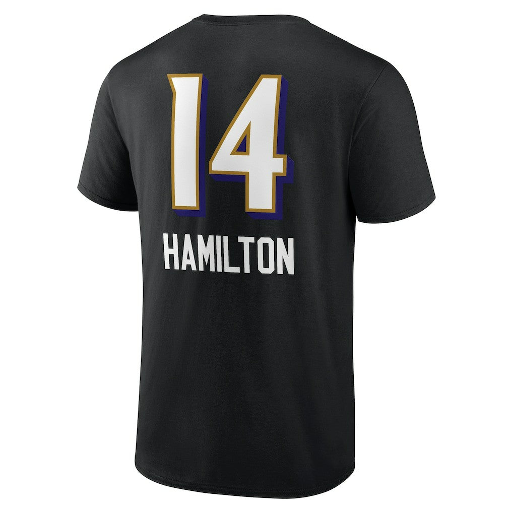 Kyle Hamilton Baltimore Ravens Team Wordmark Player Name & Number T-Shirt - Black - NFL