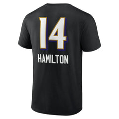 Kyle Hamilton Baltimore Ravens Team Wordmark Player Name & Number T-Shirt - Black - NFL
