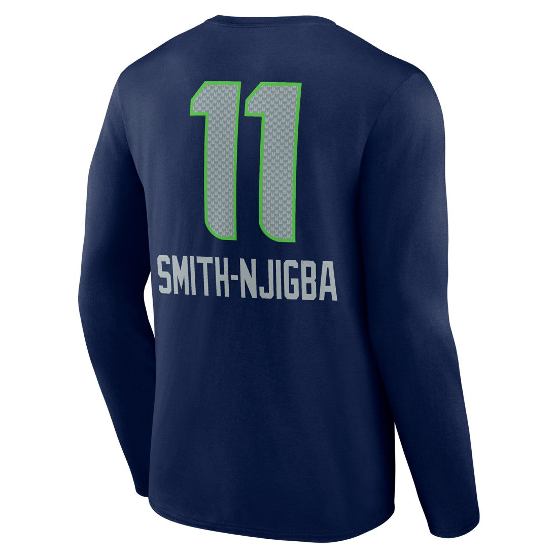 Jaxon Smith-Njigba Seattle Seahawks Team Wordmark Player Name & Number Long Sleeve T-Shirt - College Navy - NFL