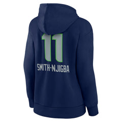 Jaxon Smith-Njigba Seattle Seahawks Women's Team Wordmark Player Name & Number Pullover Hoodie - College Navy - NFL