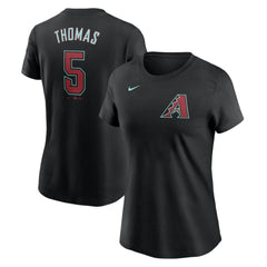 Alek Thomas Arizona Diamondbacks Nike Women's 2024 Fuse Name & Number T-Shirt Sale