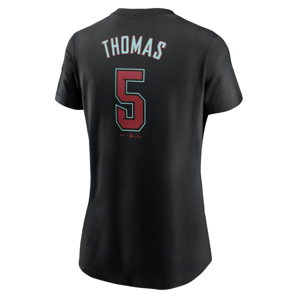 Alek Thomas Arizona Diamondbacks Nike Women's 2024 Fuse Name & Number T-Shirt Sale