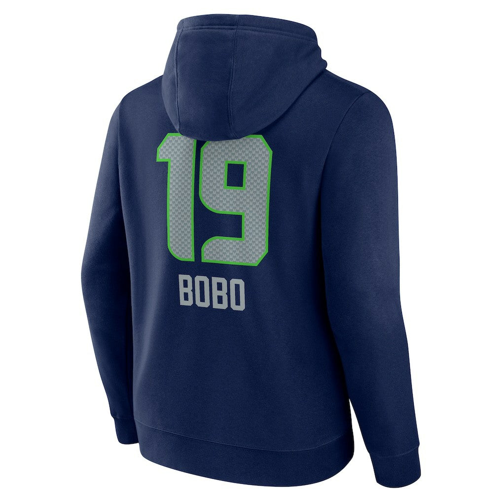 Jake Bobo Seattle Seahawks Team Wordmark Player Name & Number Pullover Hoodie - College Navy - NFL
