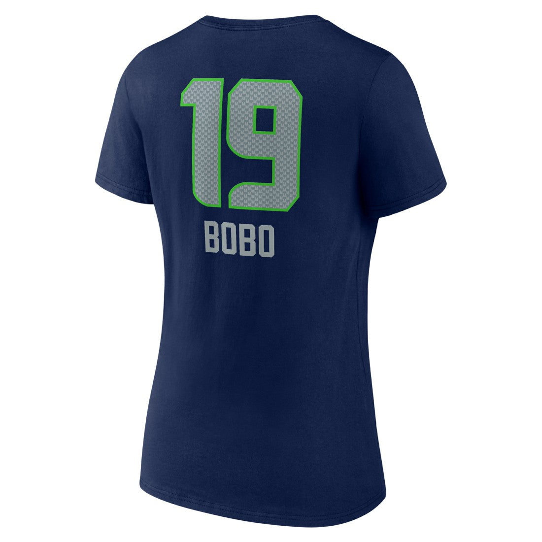 Jake Bobo Seattle Seahawks Women's Team Wordmark Player Name & Number V-Neck T-Shirt - College Navy - NFL