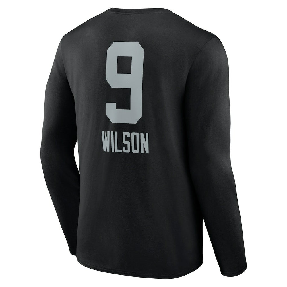 Tyree Wilson Las Vegas Raiders Team Wordmark Player Name & Number Long Sleeve T-Shirt - Black - NFL