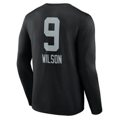 Tyree Wilson Las Vegas Raiders Team Wordmark Player Name & Number Long Sleeve T-Shirt - Black - NFL
