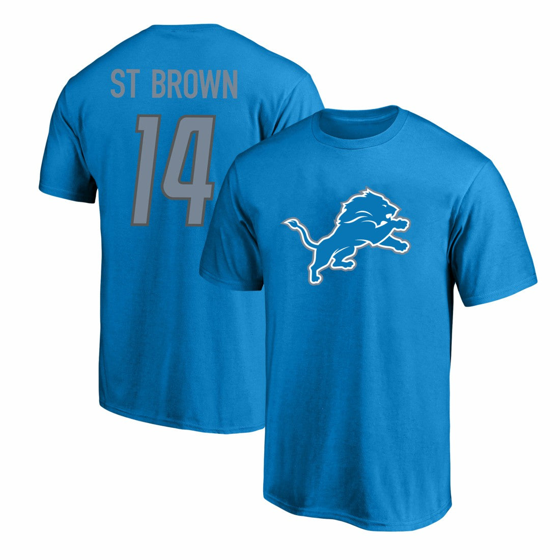 Amon-Ra St. Brown Detroit Lions Big & Tall Player Name & Number T-Shirt - Blue - Fanatics
